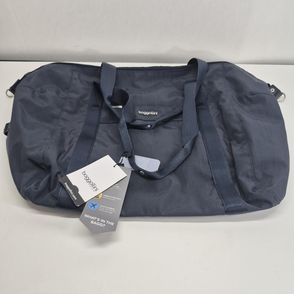 Baggallini French Navy All Day Large Duffel Weekender Travel Bag Crossbody NWT